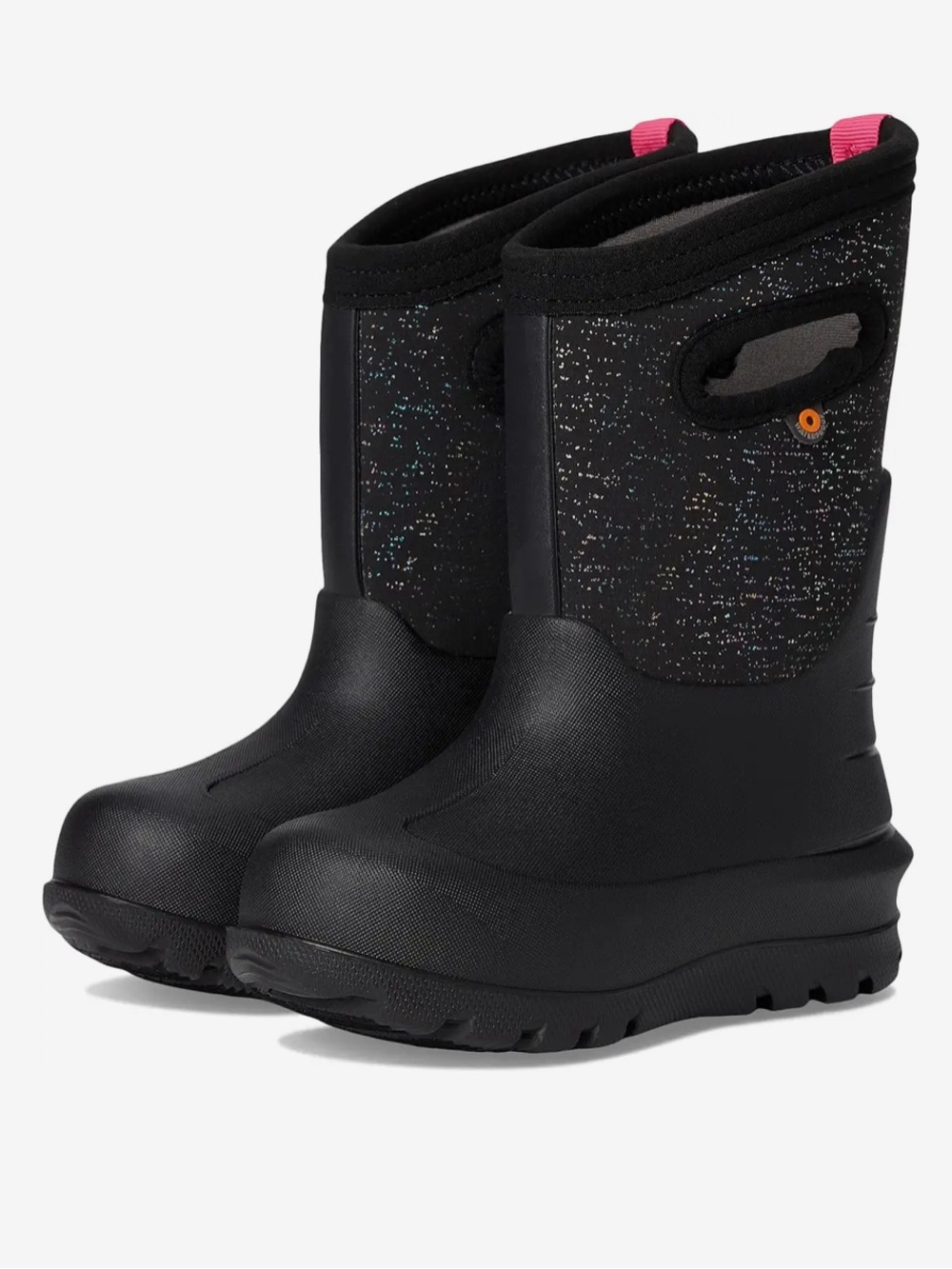 The Bogs Kids Neo - Classic Metallic Fleck mid-calf rain boot waterproof 13